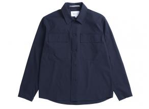 Norse Projects Hjalmer Solotex Twill Overshirt Dark Navy