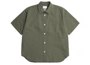 Norse Projects Mo Oversized Stripe SS Shirt Moss Green