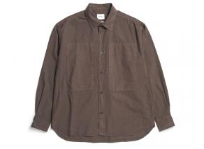 Norse Projects Ole Fatigue Cotton Tencel Shirt Espresso