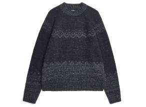 Norse Projects Ulf Fairisle Sweater Dark Grey Melange