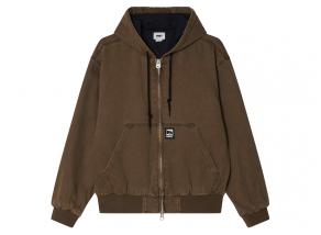 Obey Glen Zip Up Jacket Wren Faded Wash 121800593