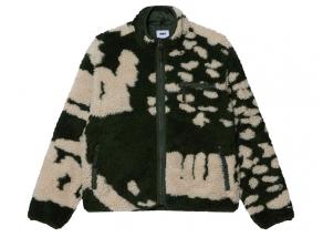 Obey Shaggy Sherpa Jacket Kombu Green Multi 121800607