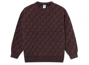 Polar Skate Co George Sweater P Pattern Navy / Orange