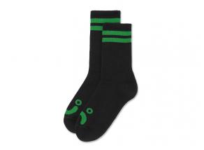 Polar Skate Co Rib Socks Happy Sad Black / Green