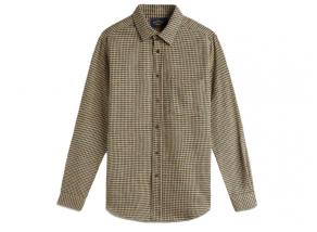 Portuguese Flannel Abstract Pied Poule Shirt Green