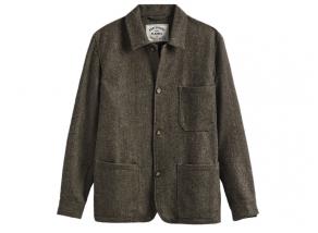 Portuguese Flannel Labura Herringbone Wool Brown