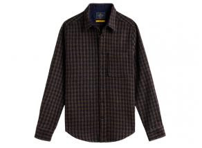 Portuguese Flannel Merino Tweed Shirt Navy