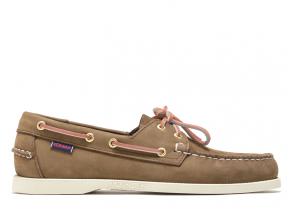 Sebago Docksides Portland Nubuck Brown Seal / Yellow Cadmium