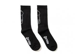 Service Works Salt Pepper Socks Black
