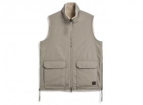 Taion x Boa Reversible Non Down Military Hi Neck Vest Light Mocha / Beige
