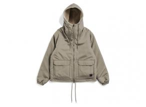 Taion R106NDZML-1 Non Down Military Reversible Boa Hoodie Light Mocha / Beige
