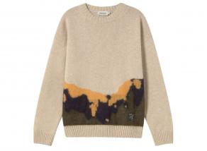 Thinking Mu Aran Bolita Knitted Sweater Ecru