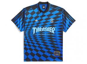 Adidas Skateboarding AFA x Thrasher Jersey Black / Blue KX4551