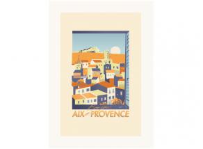Affiche Bonjour Aix en Provence / Fenetre / Vincent Maunier