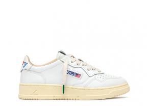 Autry Medalist Low BG01 Leather Logo White / White