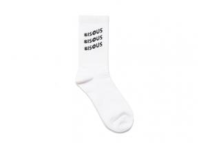 Bisous Skateboards Sonics Socks White / Black