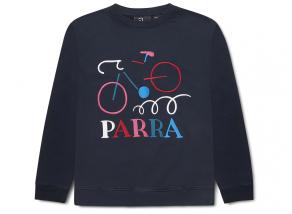 By Parra Broken Bike Crew Neck Sweatshirt Navy
