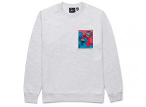 By Parra Neurotic Comic Sweatshirt Ash Grey