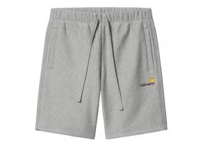 Carhartt American Script Sweat Short Grey Heather I031685