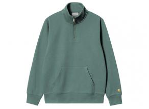 Carhartt Chase Neck Zip Sweat Silver Pine / Gold I033665