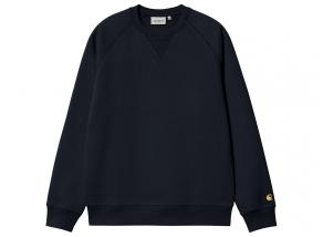 Carhartt Chase Sweat Dark Navy / Gold I033660
