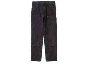Carhartt Double Knee Pant Black Stone Washed I032699
