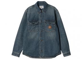 Carhartt Lincoln Shirt Jac Blue Worn Used Wash I034735