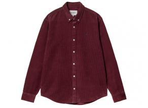 Carhartt Madison Cord Shirt Malbec / Black I029958