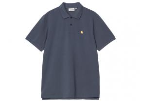 Carhartt Chase Pique Polo Dusky Blue / Gold I023807
