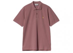 Carhartt Chase Pique Polo Dusky Pink / Gold I023807