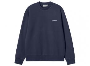 Carhartt Script Embroidery Sweat Air Force Blue / White I033657