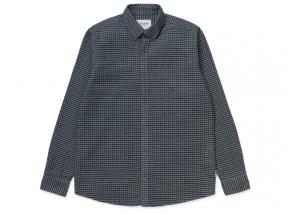 Carhartt Thorne Shirt Houndstooth Dark Navy I028234