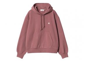 Carhartt Women Hooded Casey Sweatshirt Dusky Pink / Silver I032644