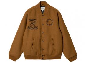 Carhartt Work Varsity Bomber Deep Hamilton Brown I032435