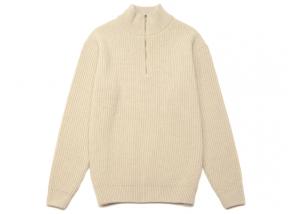 Colorful Standard Merino Quarter Zip Ivory White