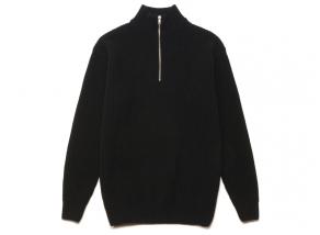 Colorful Standard Merino Quarter Zip Black