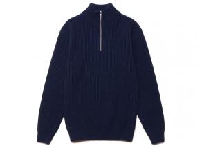 Colorful Standard Merino Quarter Zip Marine Blue