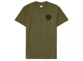 Loophole Wheels Brush Tee Military Green