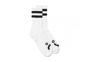 Polar Skate Co Happy Sad Socks White