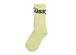 Stussy Jacquard Logo Socks Lime