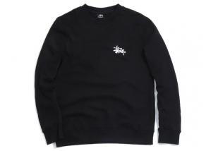 Stussy Basic Logo Crew Black