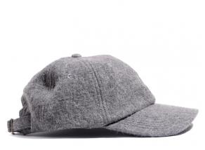 Stussy Boiled Wool Stock Logo Cap Grey
