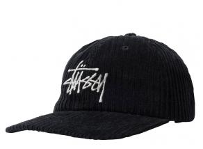 Stussy Corduroy Big Logo Low Pro Cap Black