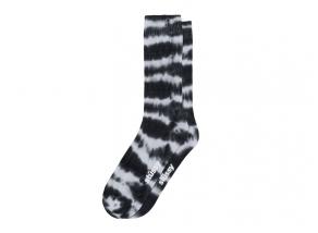 Stussy Dyed Stripe Ribbed Crew Socks Black