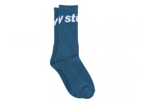 Stussy Jacquard Logo Socks Blue
