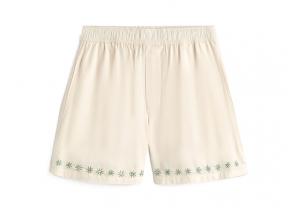 Thinking MU Embroidery Haitam Shorts Pannacota