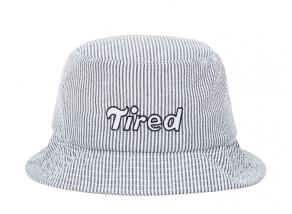 Tired Skateboards Searsucker Bucket Hat Black