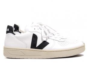 Veja V10 Leather Extra White Black