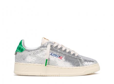 Autry Dallas Low ADLW TI01 Wom Paillet / Silver / Green