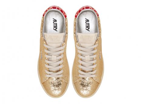 Autry Dallas Low ADLW TI03 Wom Paillet / Platinum / Red